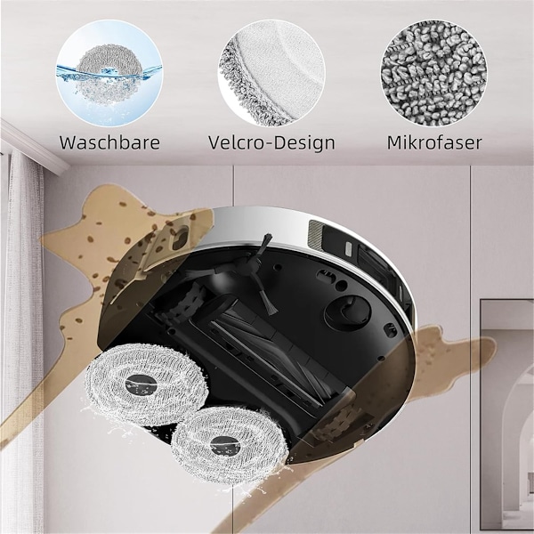Tillbehör för Dreame L20 Ultra / L20 Ultra Complete Robotdammsugare, Huvudborste, Dammpåsar, Moppduk