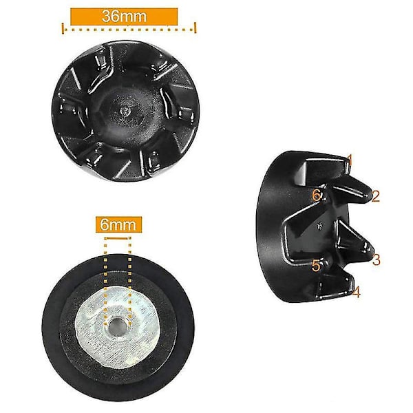 7 delar 9704230 Blender Drivkobling Ersättningsdel för KitchenAid Blendrar Ersätter Wp9704230vp W Zh52