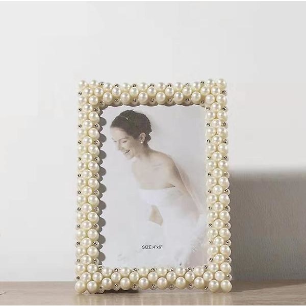 Romanttinen häävalokuvakehys Pearl Decor -kuvakehykset Monimuotoiset kehykset pöydällä Moderni kodin sisustus Porta Retrato 67.3.8.2010 3