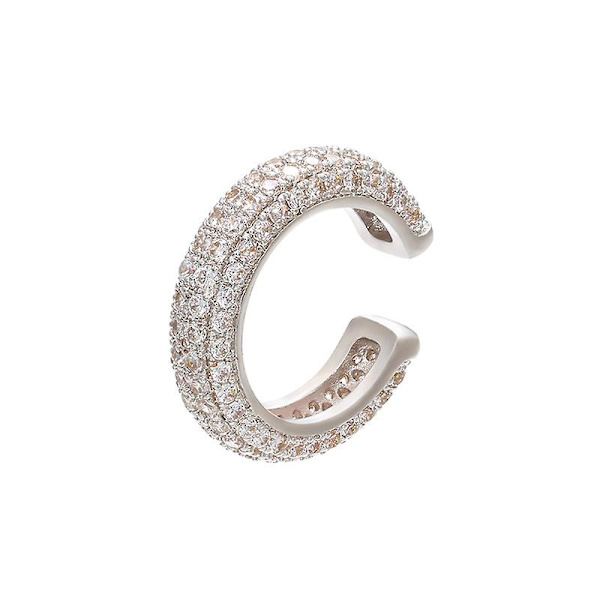 C-Formet Cz Zirconia Øre-Clip Hip Hop Trendy Kobber Indlagt Øre-Manschet Fo -HG SHED002-5
