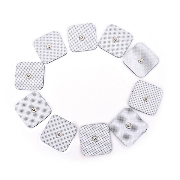 10 kpl Silikonigel Tens-yksiköiden elektrodikorvauspehmusteita hierojille Käytännöllinen White 10pcs
