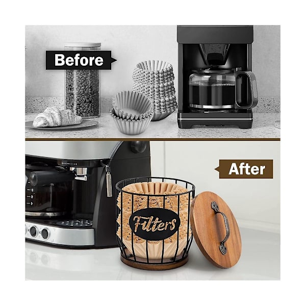 Kaffe Filterhållare Förvaring För Kaffebar Tillbehör Vacker Kaffe Filter Förvaringsbehållare A