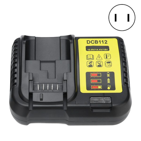 Laddare för litiumbatterier, elverktyg 10,8 V 14,4 V 18 V, smart batteriladdare, underhållsladdare, AC 100-240 V, US-kontakt