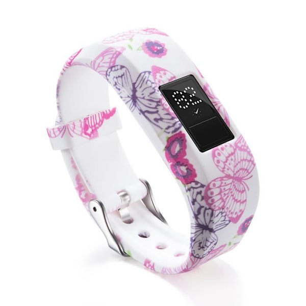 Butterfly Silikon Armbandsremshållare för Garmin VivoFit Jr Junior Garmin VivoFit Jr 2 Fitness Activity Tracker