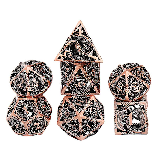 7kpl Mini Hollow Metal Set Hollow Out Polyhedral Set Role Pl