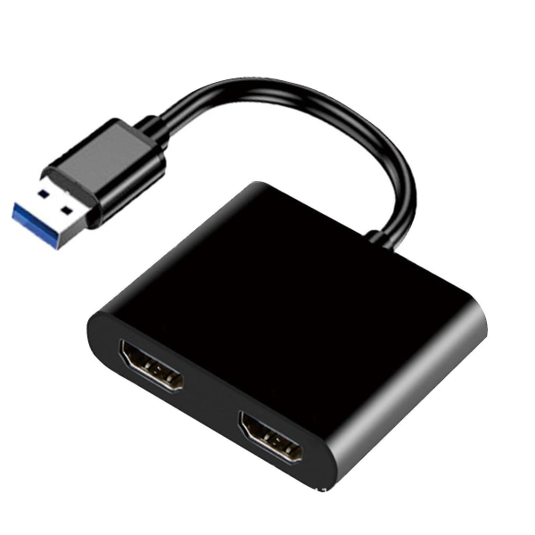 Usb 3.0 til dobbel HDMI-kompatibel adapter Enkel å bruke Bred kompatibilitet kompatibel med de fleste operativsystemer