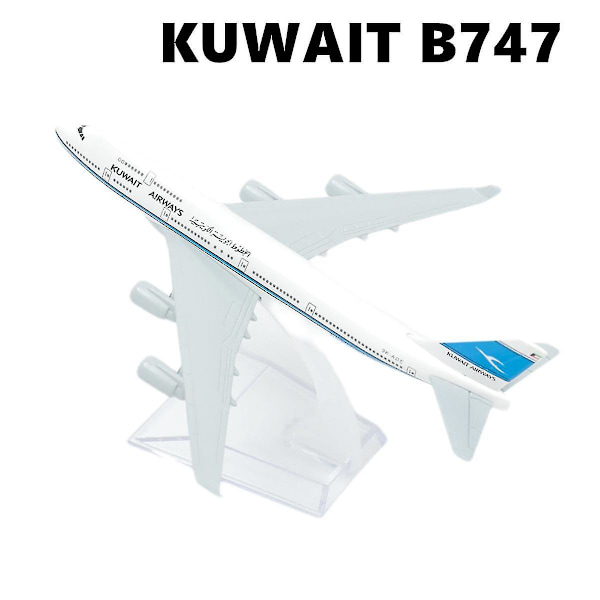 1:400 Flygplan Boeing Airbus Flygplan Modell Formgjutning Flygplan Miniatyr Barnleksaker Julklapp Pojke -ES .KUWAIT B747