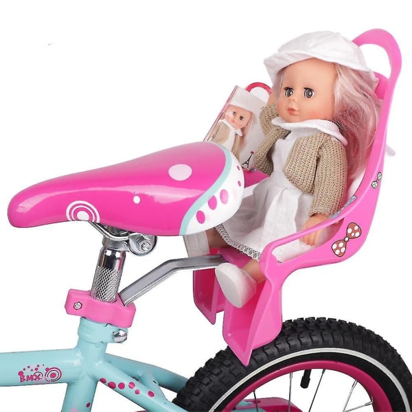 Dukkesete Sykkeltilbehør Kompatibel med jentedukker Kosedyr -hg pink