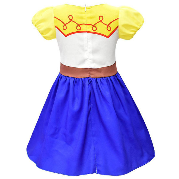 Toy Story 4 Jessie Cowgirl Cosplay Kostume Børnepige Sommerkjole Taske Outfit-Jessie 4-5 Years