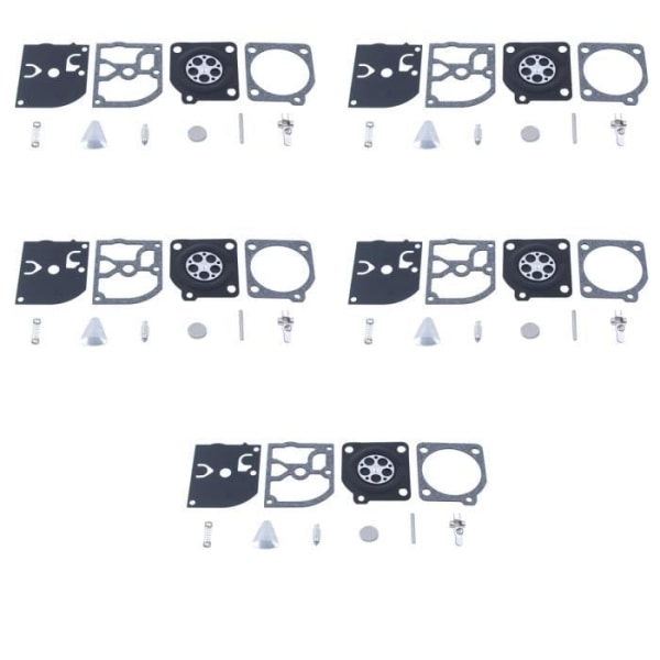 5 STK forgasser Carb Kit kompatibel med Husqvarna 51 55 49 45 240R Partner 400 410 450 460 490 510 Motorsag ZAMA RB 45 Hg