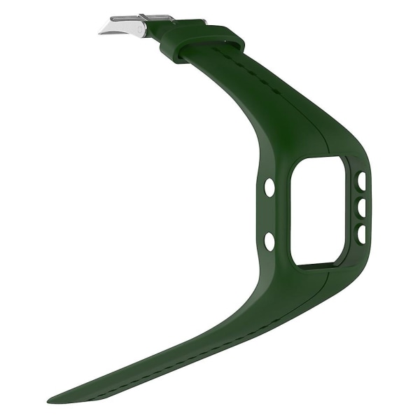 Justerbar sports-silikonklokkerem Håndleddsrem kompatibel med Polar A300 Smart Armbånd -HG Army Green