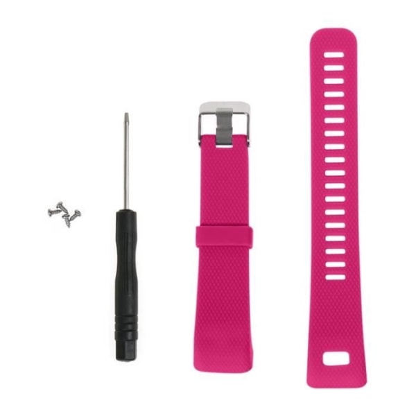 Silikonrem for Garmin Vivosmart HR PLUS Klokke med Tools Dark Pink