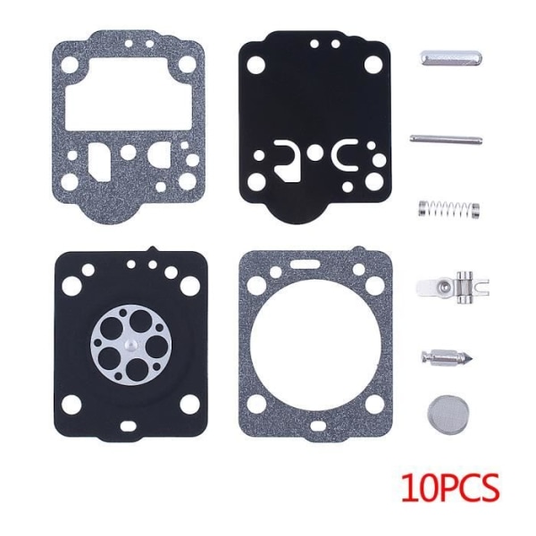 10 stk/pakke Forgassersett Kompatibelt med Husqvarna 240 236 235 435 E JONSERED CS2238 CS2234 ZAMA RB149, RB 149 Membransett Hg