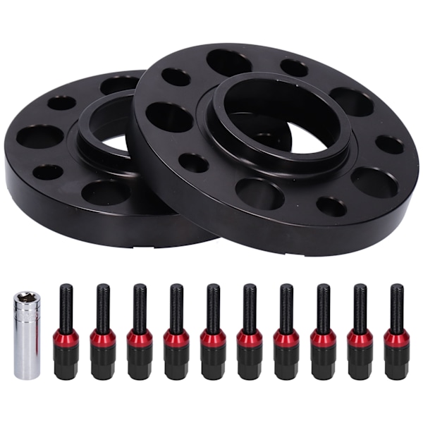 20mm pyörän spacer-sarja, taottu keskiökeskeinen sovitin, korvaava 1 SERIES 116d 118d 120i 130i 2004‑2013Musta