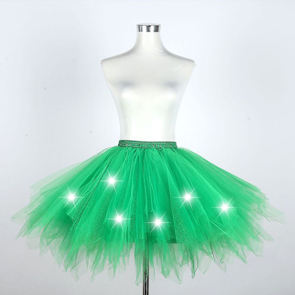 Hameet Polttarit Tutu Tylli Hame Alushame Balettivanne Hame 4 Layers Hame Green XL