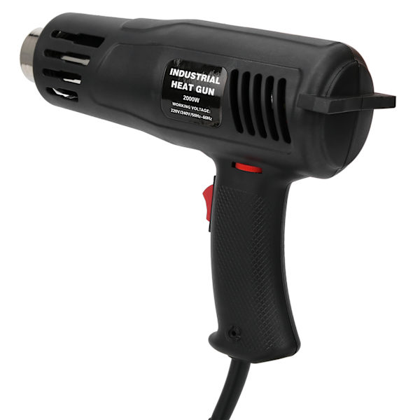 2000W lämpötilasäädettävä kuumailmapuhallin suuttimilla, teollisuustyökalu (EU-pistoke 250V)
