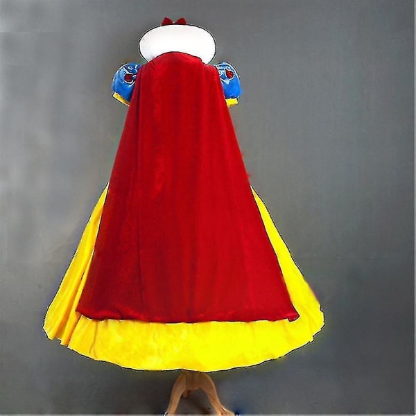 2023-vuxen Cosplay-klänning Snövit tjej Prinsessklänning Kvinnor Vuxen tecknad prinsessa Snövit Halloween-festkostym-mxbc -ES Adult Costume S