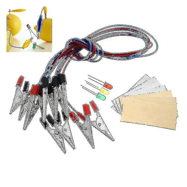 Orange Potatis Citron Batteri Fysik Undervisning Experiment Frukt Batteri Led Science Kit