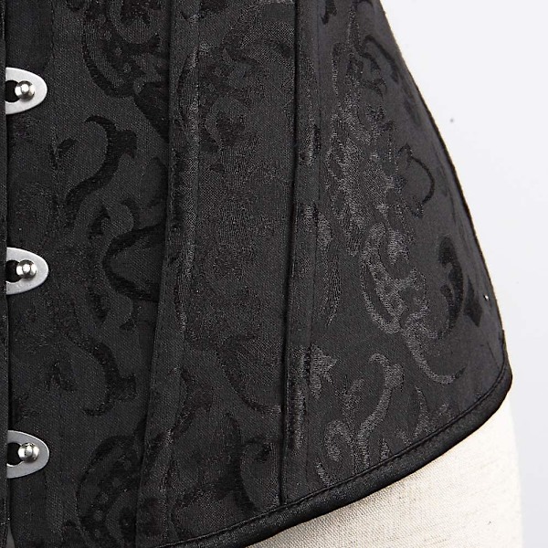 Szivyshi Kvinders Overbust Sweetheart Snøre Plastikknogler Korset Bustier Top -ge Black 809 *L