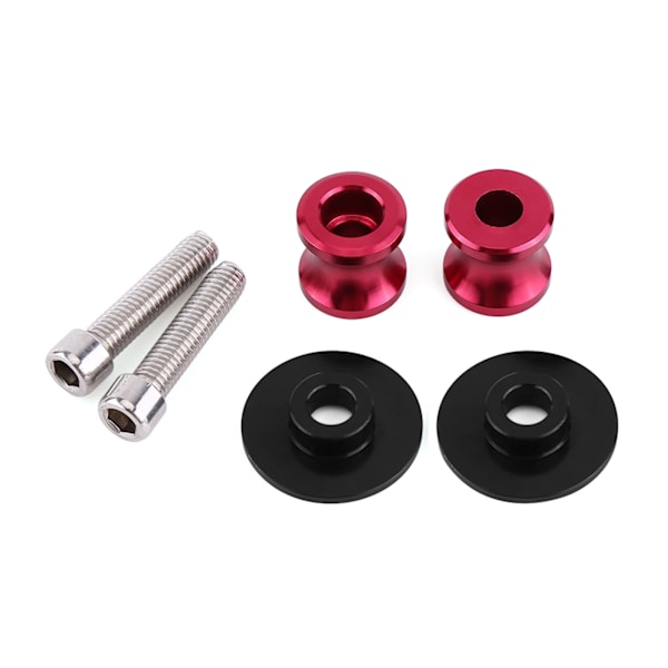 Motorcykel CNC Bakre Stativ Svingarm Spole Sliders Stativ Svingarm Bobbins (6mm, Röd)