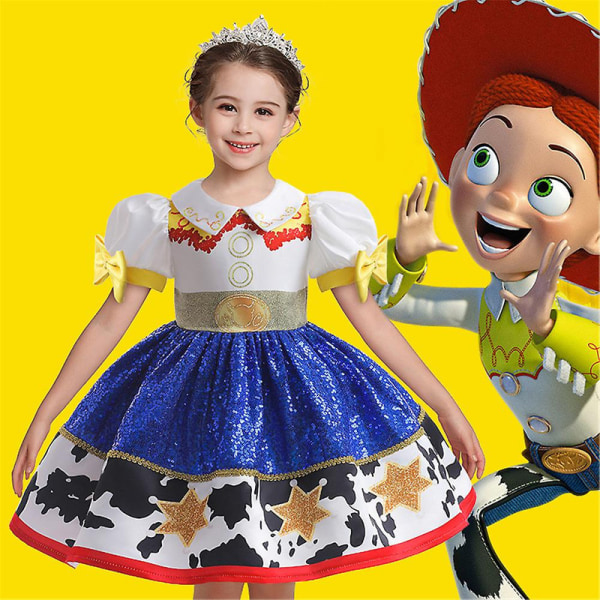 1-7 år Barn Jenter Toy Story Jessie Halloween Cosplay Festkostyme Tutu Dress Fancy Dress Gaver 2-3 Years