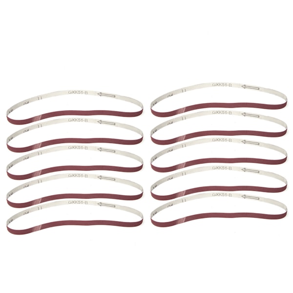 10PCS Sanding Belt Aluminium Oxide Sandpaper Sander Abrasive Band Strap 533 x 9mm (600#)