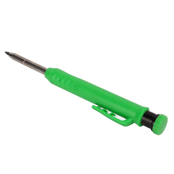 Solid Carpenter Pencil Kit Portable Built in Sharpener Woodworking Pencil with Slotless Cap for Designers