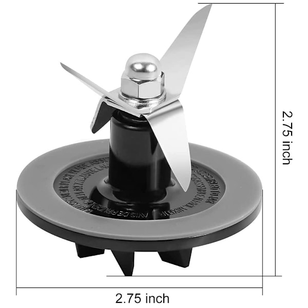 Blenderblader i rustfritt stål, skjæreenhet, erstatning, kompatibel med Cuisinart SPB-456-2B