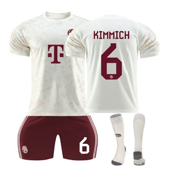 2324 Bayern München anden udebanefodboldtrøje KIMMICH trøjesæt A S(165-170cm)