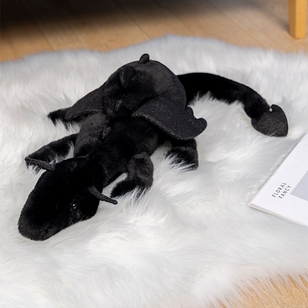 Sky Jelly Drage Plyslegetøj Sød Tegnefilm Pige Børneværelse Dukke Dekoration Scene Black dragon 50cm