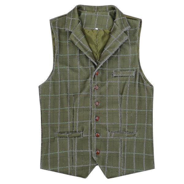 Herrar V-ringad Väst #calu Green 2XL
