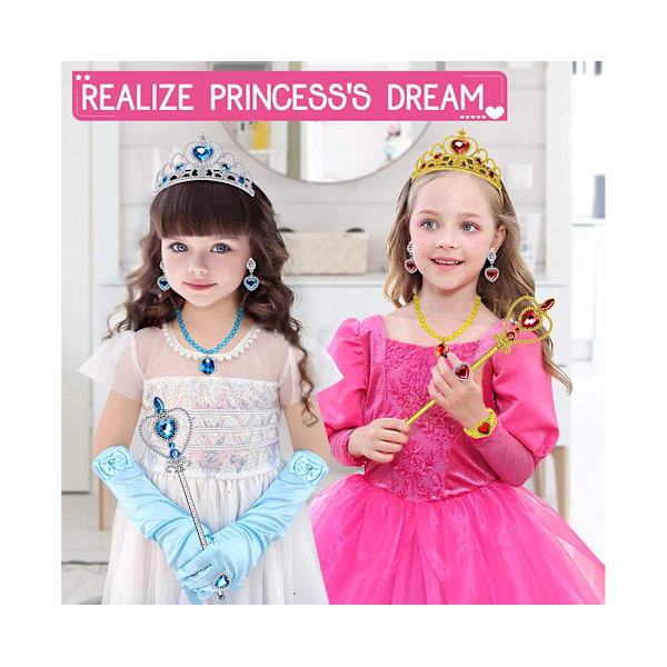 9 kpl Princess Dress Up Asusteet Set tytöille