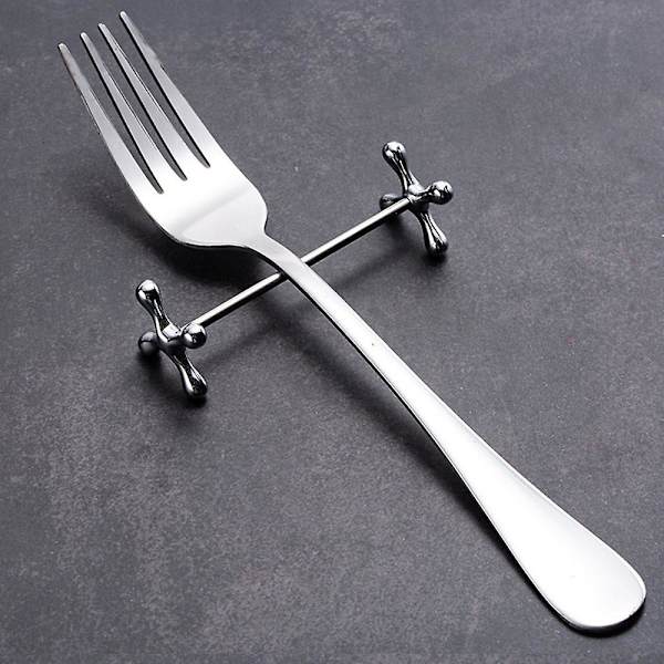 6 stk Legeret spisepinde Hvileskeer Stativ Gafler Knive Holder Stativ Stativ Metal Craft Borddekoration