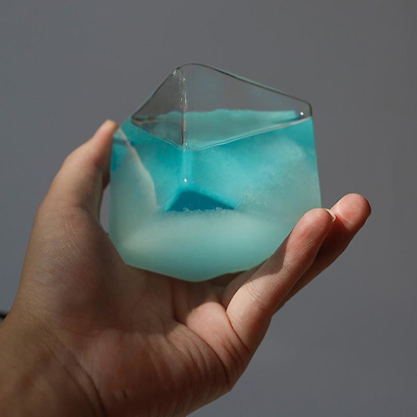Vejr Storm Cube med Base Vejrudsigt Krystal Storm Glas Vand-kube Glas Transparent Large