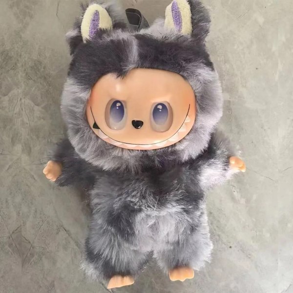 Labubu V3 The Monsters Big Into Energy-serien Vinyl Plysvedhæng Blind Box Face Doll Actionfigur Nøglering Gave Random 3 pcs