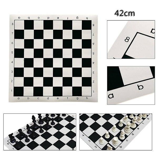Koulutuksellinen muovinen shakkilauta 34,5x34,5 cm vihreä