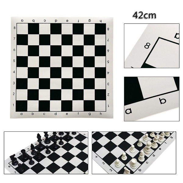 Koulutuksellinen muovinen shakkilauta 42x42cm vihreä