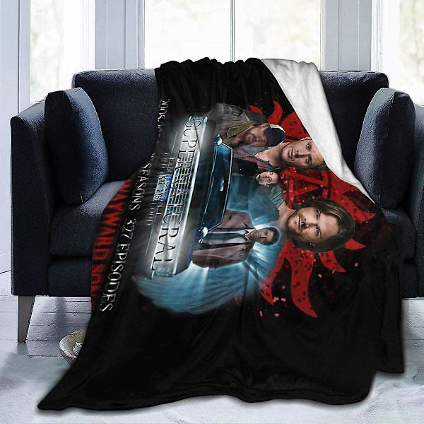 Supernatural Family Dont End With Blood 4r Ultra-mjuk Mikrofleecefilt -n353 -ES 80x60in 200x150cm