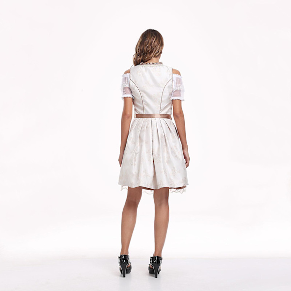 Oktoberfest Costumes Naisten Dirndl Mekot 3 kpl Vaaleanruskea -HG Khaki 42