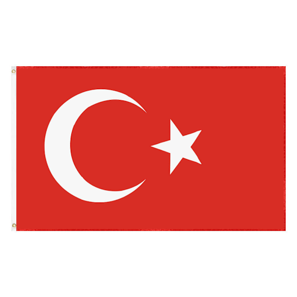 90*150cm Turkisk flagga 3*5ft polyester flagga