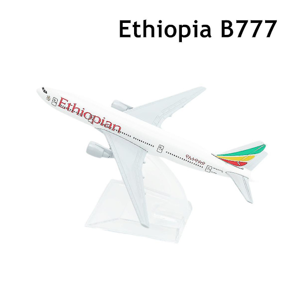 1:400 lentokone Boeing Airbus lentokoneen malli valettu lentokoneen pienoismalli lasten lelut joululahja poika -ES Ethiopia B777