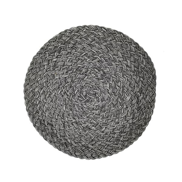 Bordsunderlägg Värmeisolering Flätad Design Kompakt Treflätad Tjockisolerad Placemats för Kök-Grå 38cm unikt värde