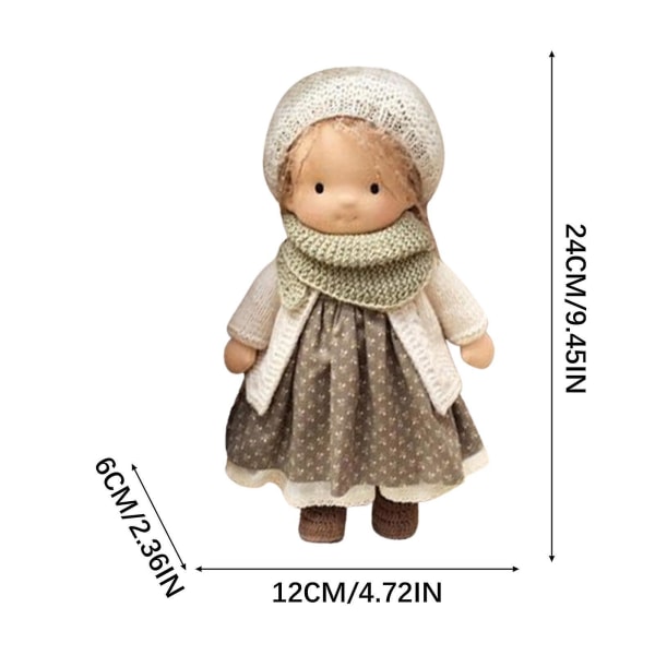 Puuvillainen Waldorf-nukke Taiteilijan Käsintehty Mini Pukeutumisnukke DIY-nuket