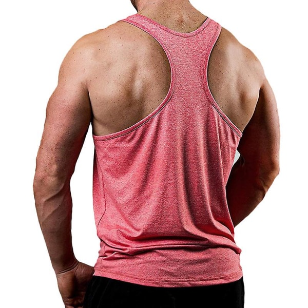 Treningsvest for menn - Gym Sport Tanktopper Red 2XL