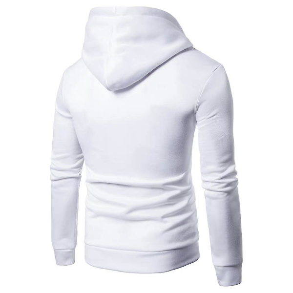 Herrkläder Set Printed långärmade huvtröjor med dragsko White XL