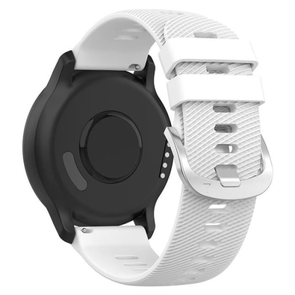 20MM (hvit) klokkerem, med original rustfri stålspenne, tilbehør til Garmin VivoMove Trend