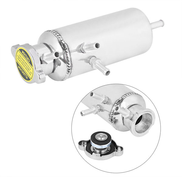 350ml Aluminium Bil SUV Överflödesbehållare Kylare Kylvätska Aluminium Behållare Kit Universell
