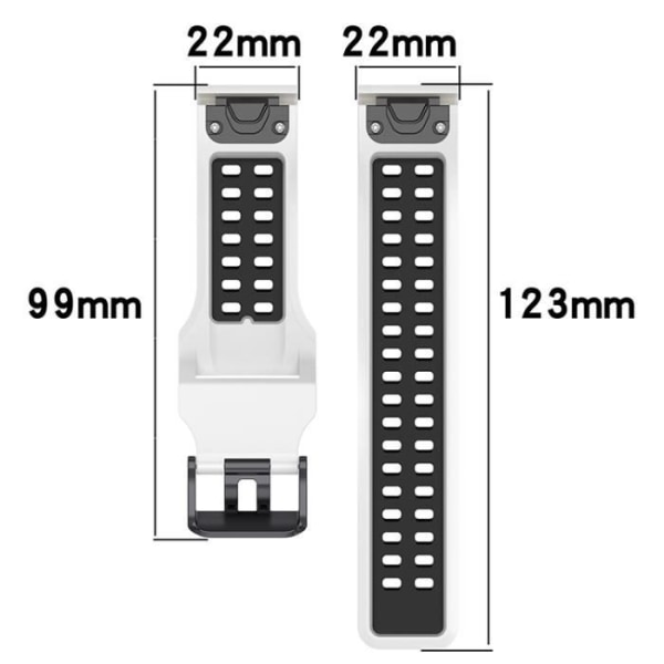 ( Black Grey ) 22 mm kaksisävyinen watch , tarvikkeet Garmin-sarjan kelloihin