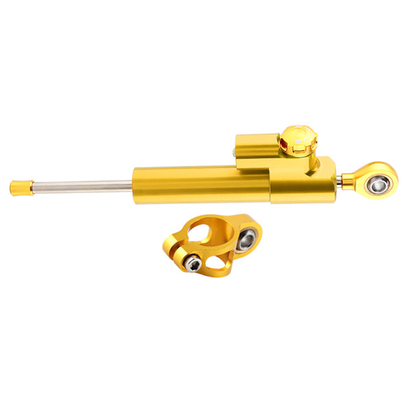 Universal Motorcykel Styr Aluminiumlegering Styrdæmper Stabilisator Sikkerhedskontrol (Guld)