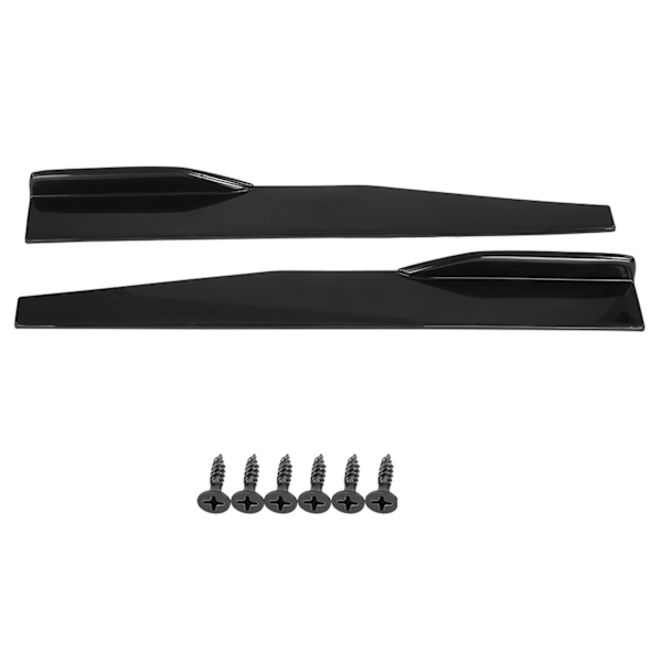 Par universellt bil sidokjolsöverdrag trim rocker splitters vinge vingar anti-scratch (lång)